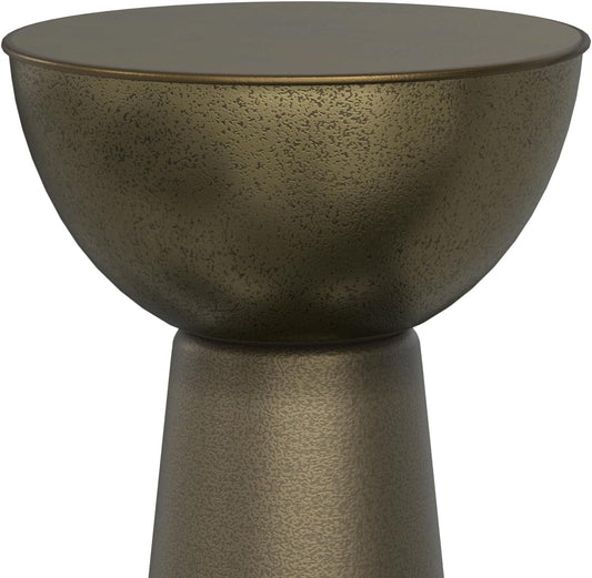 Surrey 12 inch Wide Metal Side Table in Antique Gold FFW258-680