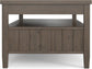 Lev Solid Wood 48" Lift Top Coffee Table in Smoky Brown FFW-992