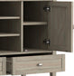 Solid Distressed Grey Wood 47" Shaker TV Media Stand for TVs up to 50" FFW258-596
