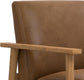 Paloma Genuine Leather w/Wood Frame Accent Chair FFW-1074