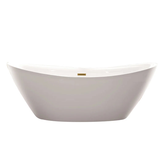 Free Standing White Solid Bathtub 71" FFE-1230