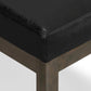 Milltown Black Vegan Leather Contemporary Footstool Bench FFW258-587