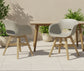 Kona SOLID ACACIA WOOD 24" Outdoor Chairs (Set of 2) in Pebble Grey FFW-954