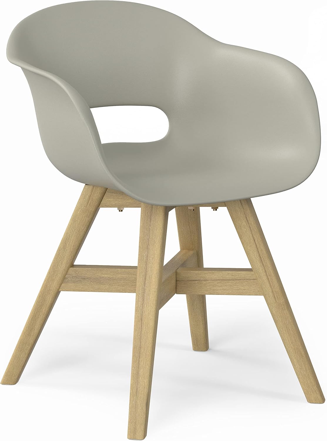 Kona SOLID ACACIA WOOD 24" Outdoor Chairs (Set of 2) in Pebble Grey FFW-954