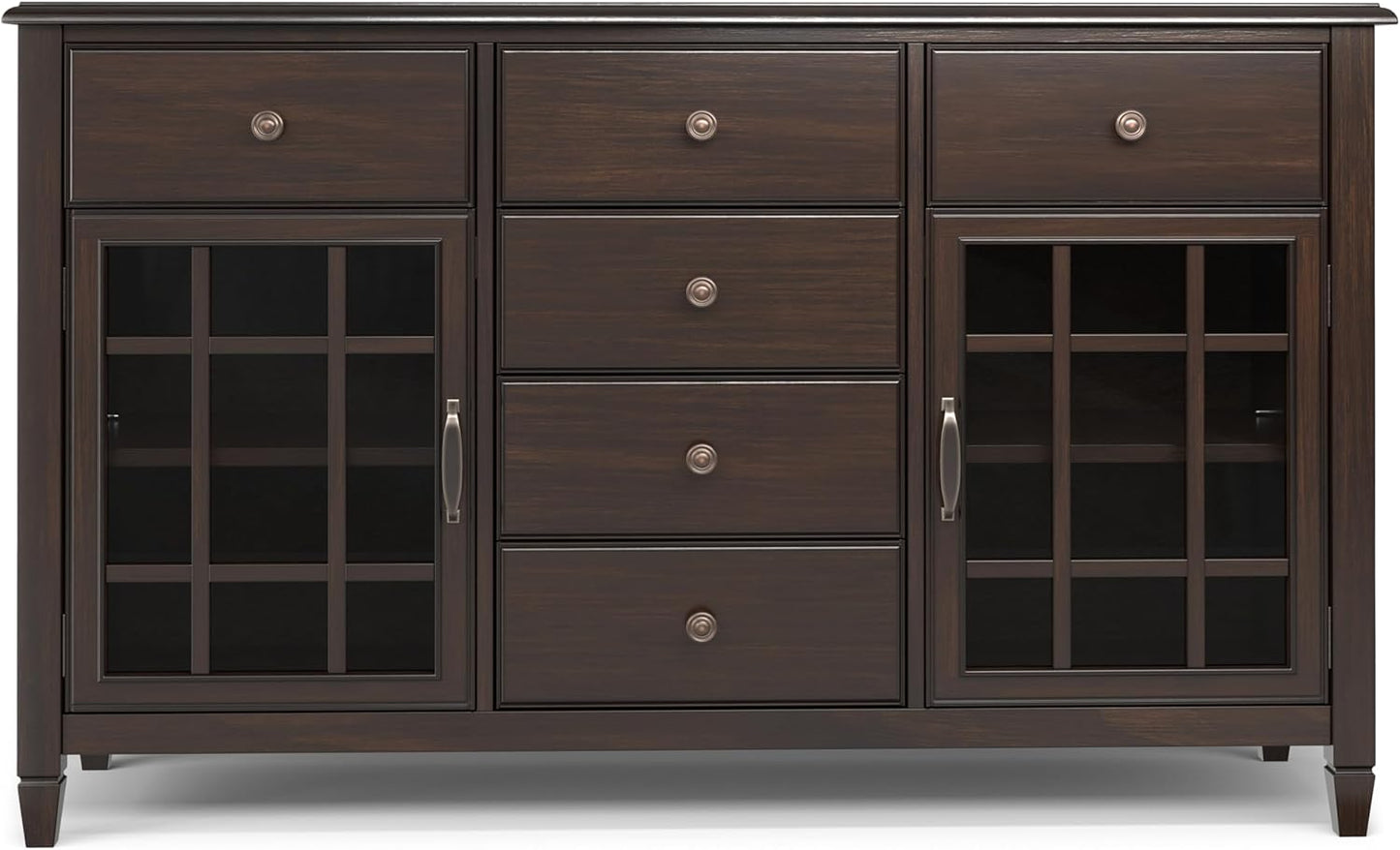 Connaught SOLID WOOD Pine 60" Sideboard Buffet in Chestnut Brown FFW-868