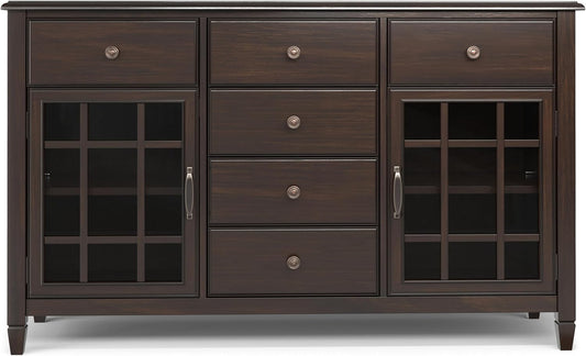 Connaught SOLID WOOD Pine 60" Sideboard Buffet in Chestnut Brown FFW-868