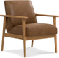 Paloma Genuine Leather w/Wood Frame Accent Chair FFW-1074