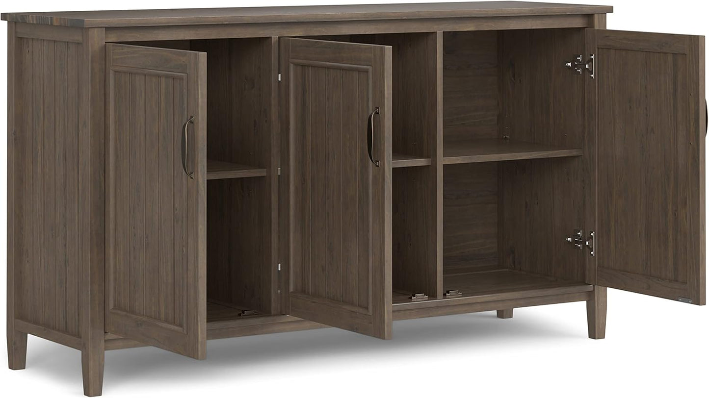 Lev Solid Wood 60" Storage Cabinet in Smoky Brown FFW-870