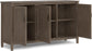 Lev Solid Wood 60" Storage Cabinet in Smoky Brown FFW-870