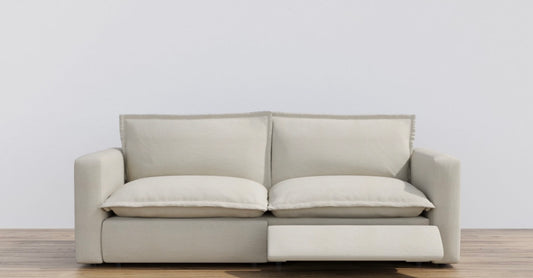 Homebody - Cushy Inc Coconut Linen 2 Seat Loveseat w 2 Recliners FFE-1023