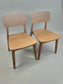 Pair of Castlery Seb Mid Century Style Wood Dining Chairs FFE258-201