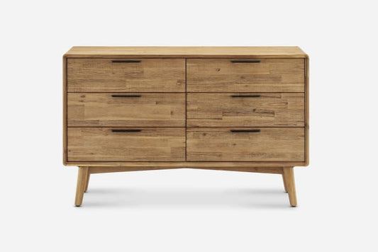 Castlery Seb 6 Drawer Mid Century Style Dresser Chest FFE-1349