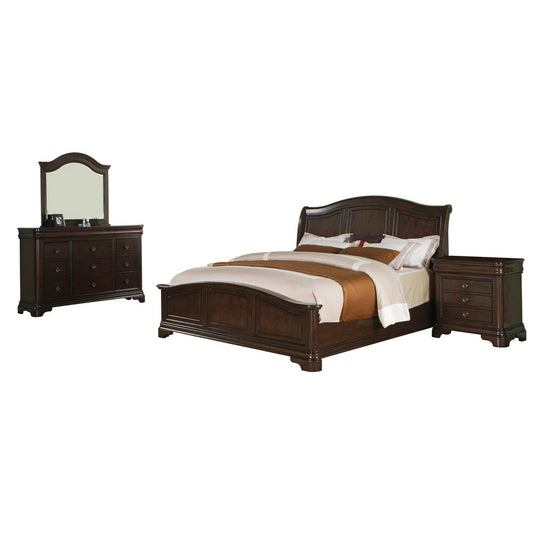 Picket House Furnishings Conley Cherry Queen Panel 4PC Bedroom Set FFE-1044