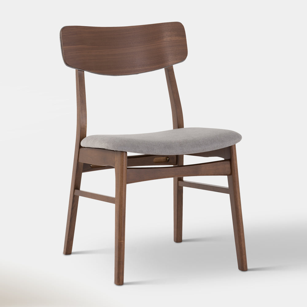 Hoft Home Set of 2 Amara Dining Chairs - Smoke & Walnut (3 sets avail) FFE-1579