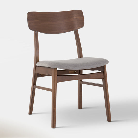 Hoft Home Set of 2 Amara Dining Chairs - Smoke & Walnut (3 sets avail) FFE-1579