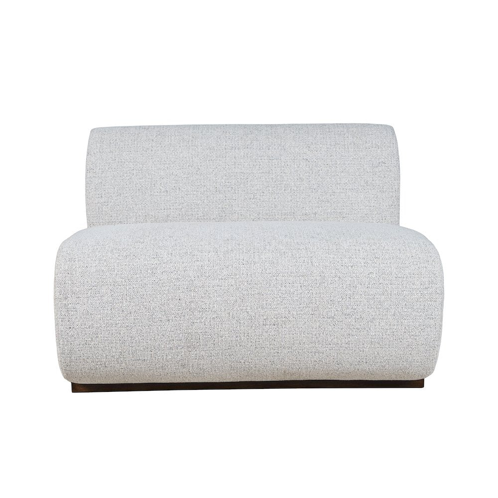Bison  Modern Banquette Sectional Loveseat 2 Seat Bench w Grey Performance Fabric FFE-1535
