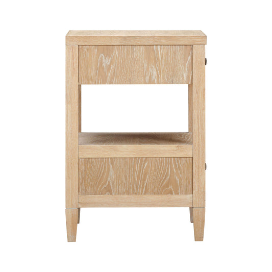 Renagade Furniture Bristol Park Whitewashed Oak Wood 2-Drawer Nightstand FFE-1339