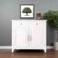 Connaught Solid Wood 40" Storage Cabinet in White FFW-861