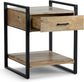 Riverside Lawson Cayley Natural Modern End Side Table FFW258-707