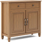 Connaught Solid Wood 40" Entry Cabinet in Light Golden Brown FFW-875