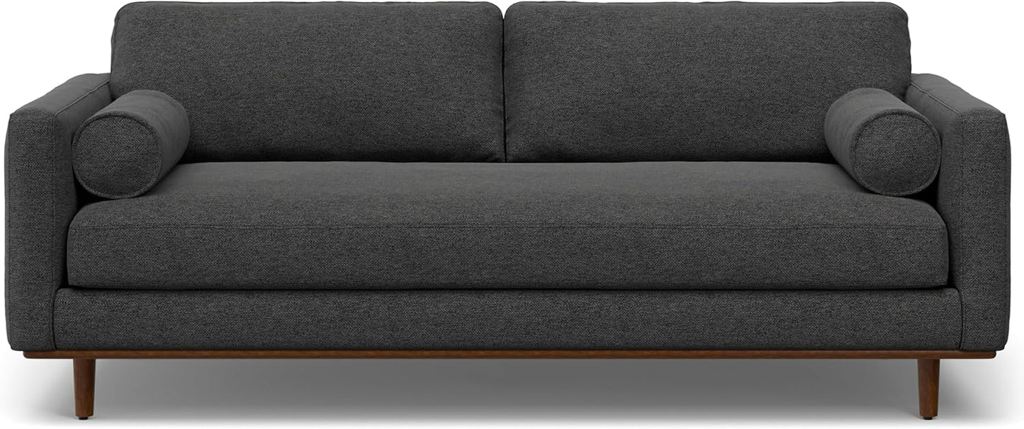 Morrison Modern 89" Sofa in Dove Grey Woven-Blend Fabric FFW-962
