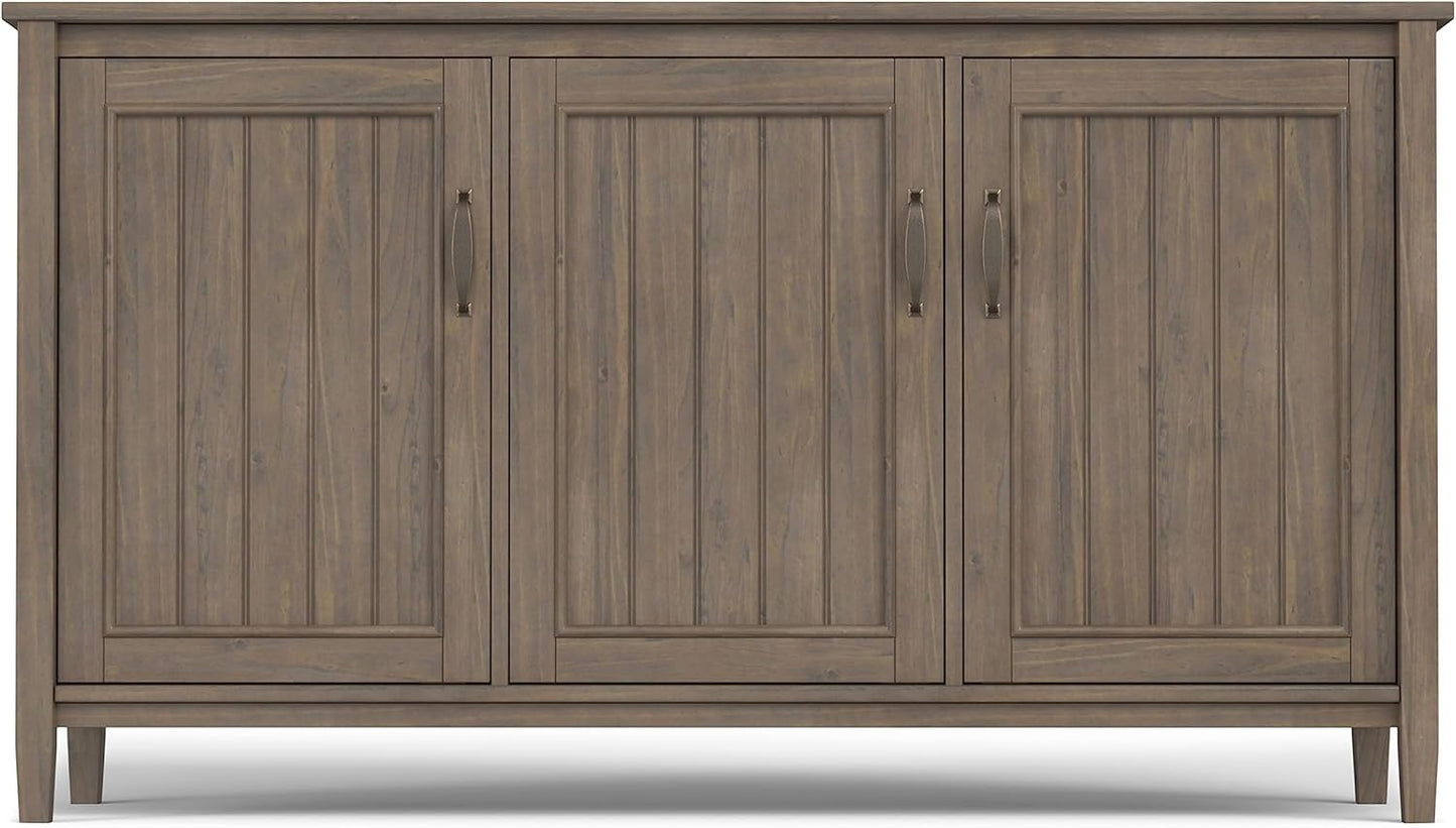 Lev Solid Wood 60" Storage Cabinet in Smoky Brown FFW-870