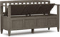 Brooklyn Solid Wood Entryway Farmhouse Grey Storage Bench FFW-717