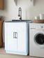 Hennessy 24-inch Utility Sink & Cabinet in Pure White FFW258-711