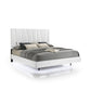 Bison Commerce White Europa 7-Piece Wood King Bedroom Set w Panels FFE-1457