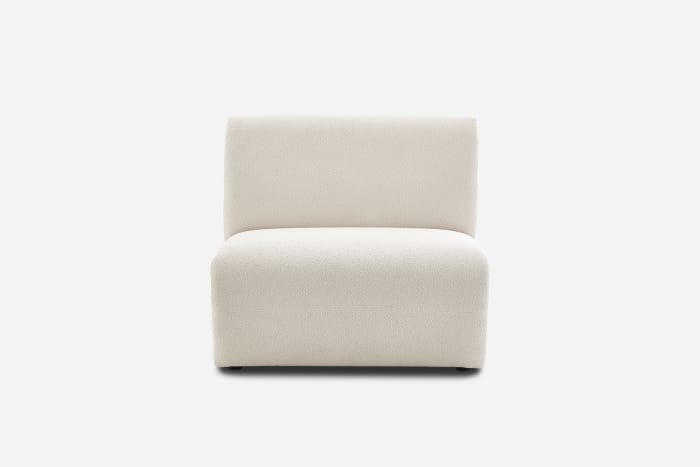 Castlery Auburn Chalk Beige Bouclé Performance Fabric Armless Sofa FFE-1266