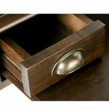 Burlington Solid Wood 42" inch Wide Writing Office Desk in Mahogany Brown FFW-927