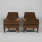 Pair of Sherrill Tufted Back Upholstered Accent Chairs in Moss Green EJ276-2