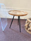 Small Round Wood Top End Side Table HR4
