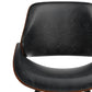 Malden Bentwood Dining Chair with Wood Back in Black Vegan Faux Leather FFW-890