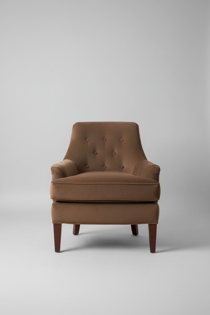 Pair of Sherrill Tufted Back Upholstered Accent Chairs in Moss Green EJ276-2