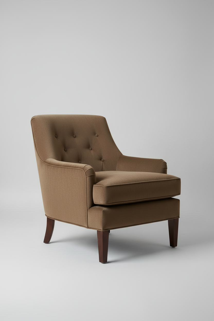 Pair of Sherrill Tufted Back Upholstered Accent Chairs in Moss Green EJ276-2