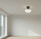 Minka Lavery Bronze Glass Dome Semi Flush Ceiling Light | 60% OFF  FFW-1388