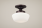 Minka Lavery Bronze Glass Dome Semi Flush Ceiling Light | 60% OFF  FFW-1388