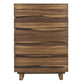 Modus Ocean Five Drawer Solid Wood Dresser Chest in Natural Sengon FFE-1483