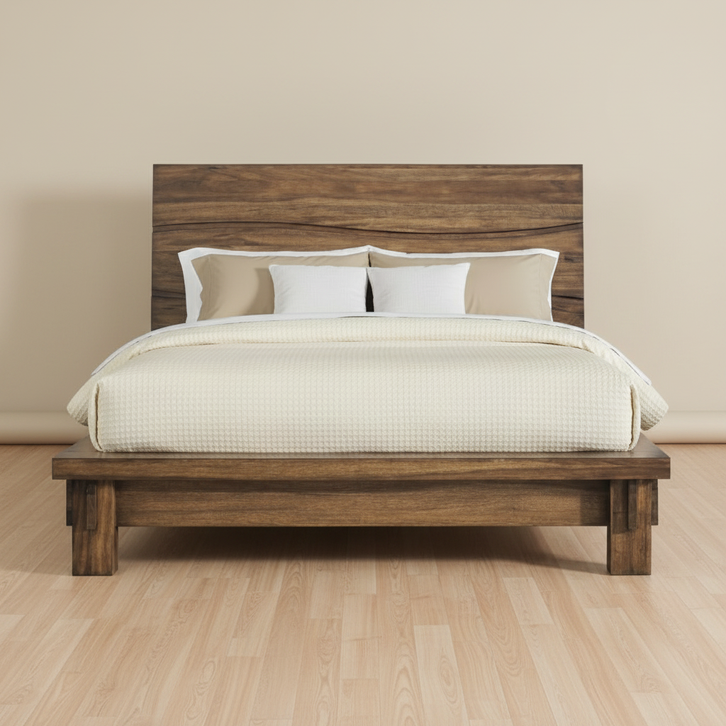 Modus Ocean King Platform Bed in Natural Sengon FFE-1517