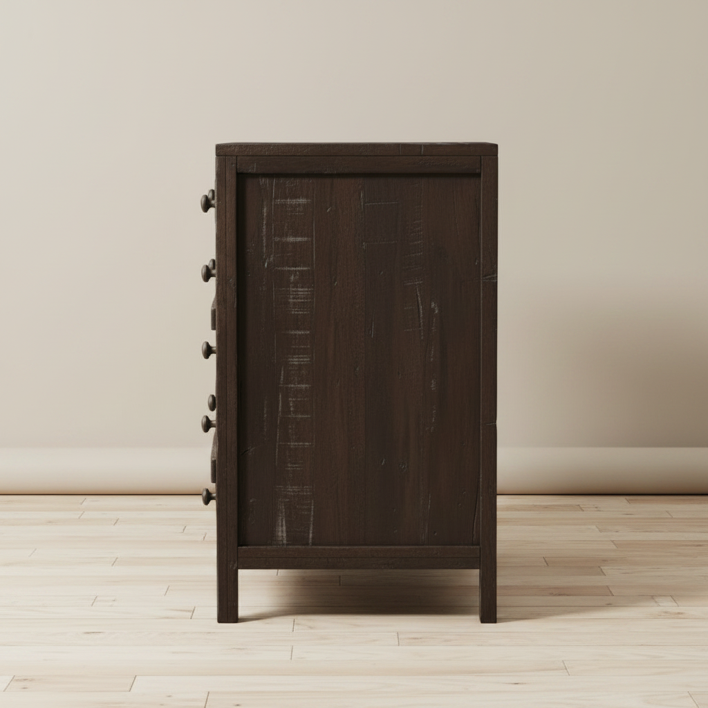 Modus Townsend Three Drawer Solid Wood Nightstand in Java 8 FFE-1472