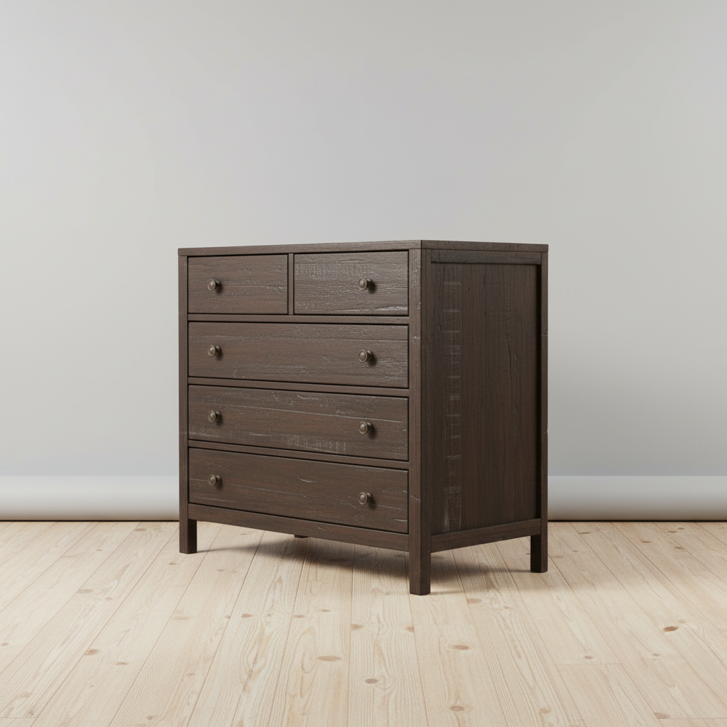 Modus Townsend Three Drawer Solid Wood Nightstand in Java 8 FFE-1472
