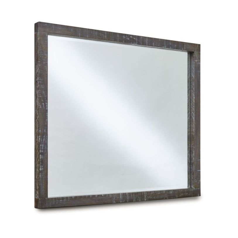 Modus Townsend Solid Wood Beveled Glass Mirror in Gunmetal FFE-1487