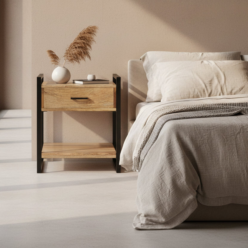 Riverside Lawson Cayley Natural Modern End Side Table FFW258-707