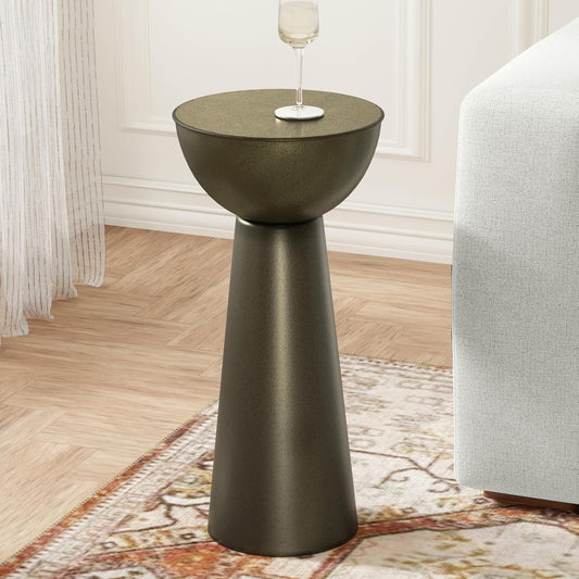 Surrey 12 inch Wide Metal Side Table in Antique Gold FFW258-680
