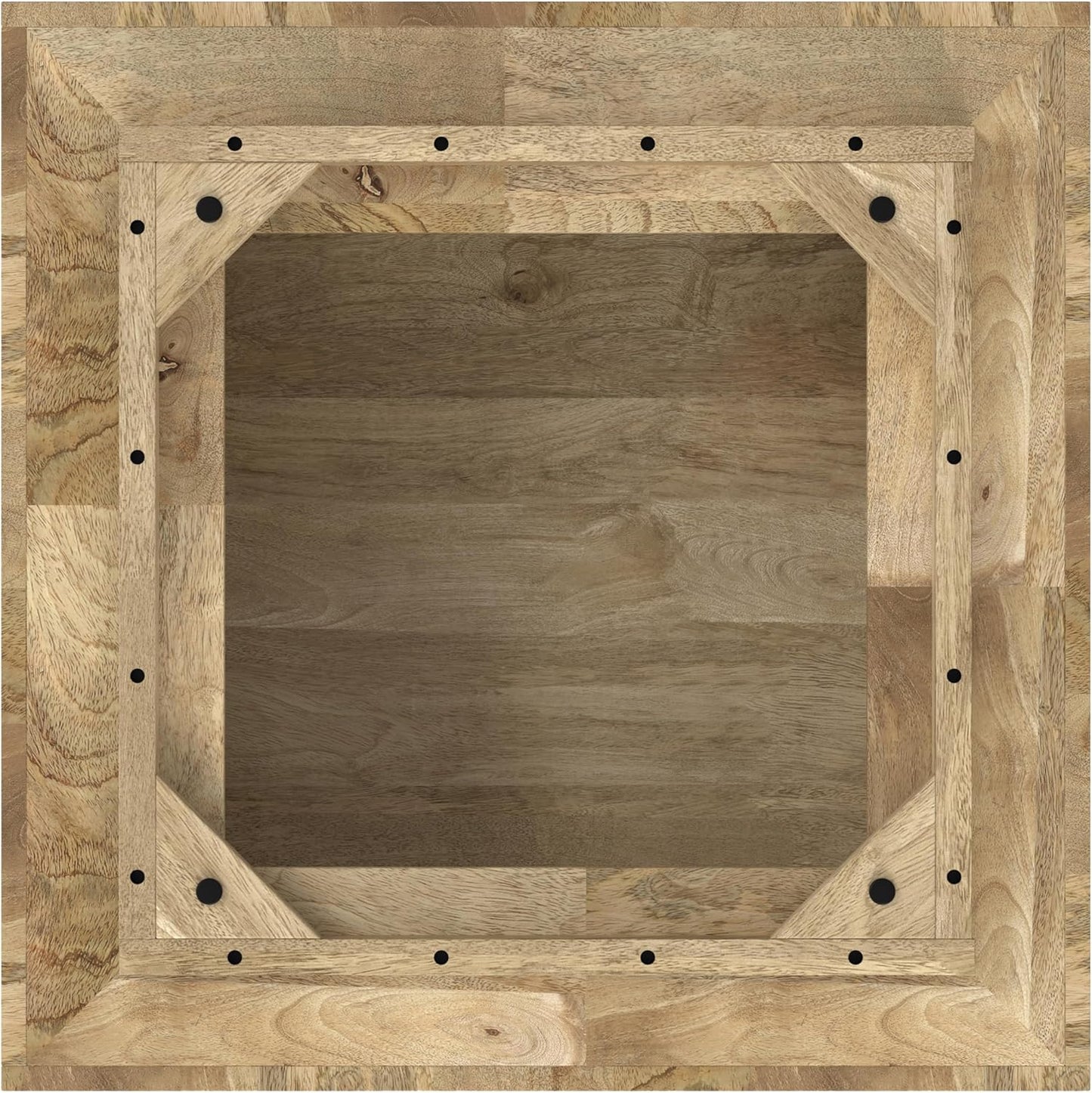 Lockhart SOLID MANGO WOOD 30" Modern Square Coffee Table in Natural FFW-1014