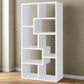 Coaster Company Interlocking 8 Shelf Wood White Bookcase for Home FFE258-75