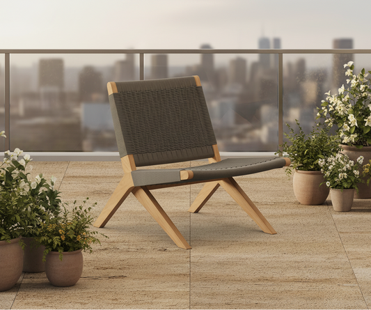 Burrow Outdoor Scout Chair Color - Chaparral Cord/Teak FFE-1032