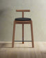 Denver Modern Range Walnut Blk Leather Cushion Counter Stool (3 Avail) FFE258-345