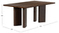Safavieh Barnard Rectangle Wood Walnut  Dining Table FFE-1043